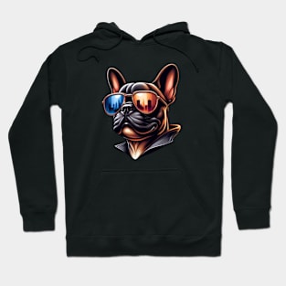 Bulldog French with Sunglasses Hoodie